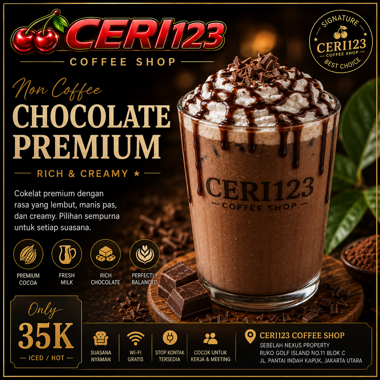 Non Coffee CERI123 Coffee Shop Jakarta Barat